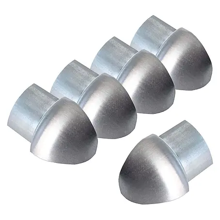 Dalsys  Viertelkreis-Profil 5x Außeneck Fliesenschiene 10mm Edelstahl Gebürstet