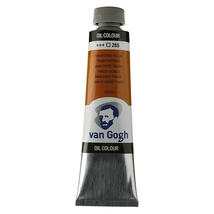 Talens Van Gogh Pintura al óleo - Amarillo óxido, 40 ml, Tubo - Pintura al óleo Van Gogh en Transp.Oxide Yellow, código de color 265, ideal para artistas y proyectos creativos.