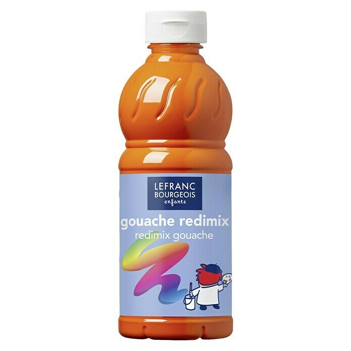 Lefranc & Bourgeois Gouachefarbe RedimixOrange, 500 ml, Flasche Front View