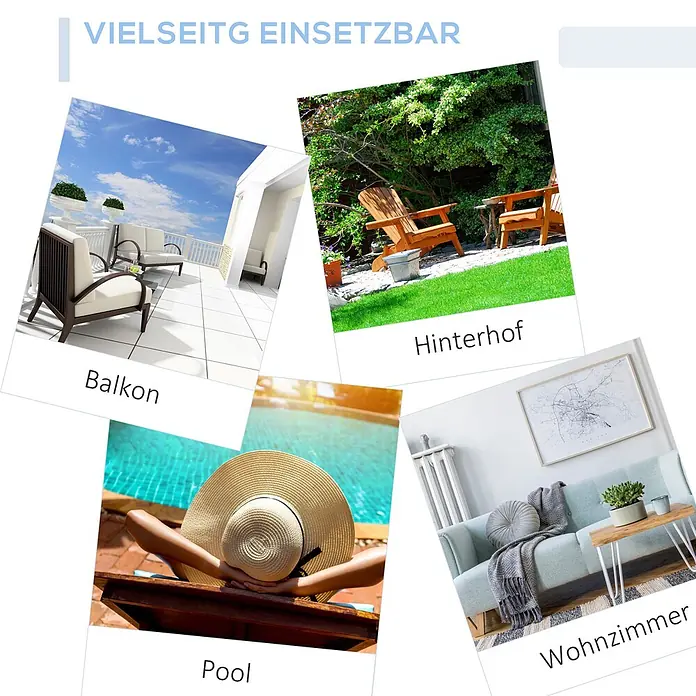 Outsunny Garten-Schaukelstuhl Geflochten aus Polyrattan - PE Polyrattan, Braun, Cremeweiß, B x T x H: 88 x 88 x 98 cm - Vielseitige Nutzung in verschiedenen Umgebungen: Balkon, Hinterhof, Pool, Wohnzimmer.