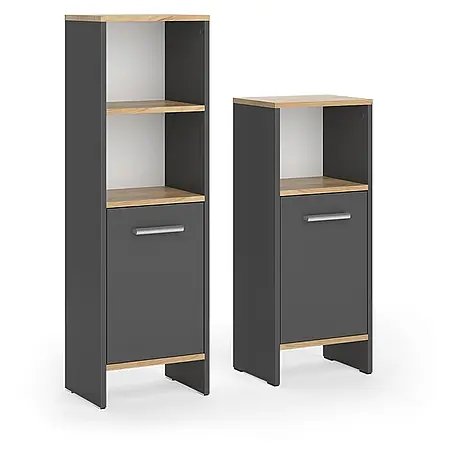 Vicco  Badmöbel-Set Karli Anthrazit 2 Teile