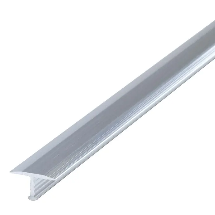 Dalsys T-Profil 200cm x 18mm Übergangsprofil Silber verchromt - Aluminium, Silber - Silbernes Aluminium-T-Profil für Bodenübergänge.