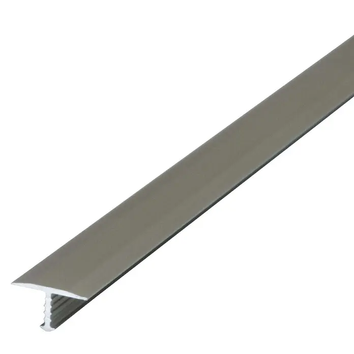 Dalsys T-Profil 100cm x 26mm Übergangsschiene Champagner - Aluminium, Beige - Graues T-Profil Bodenübergangsprofil zum Verbinden zweier Oberflächen.