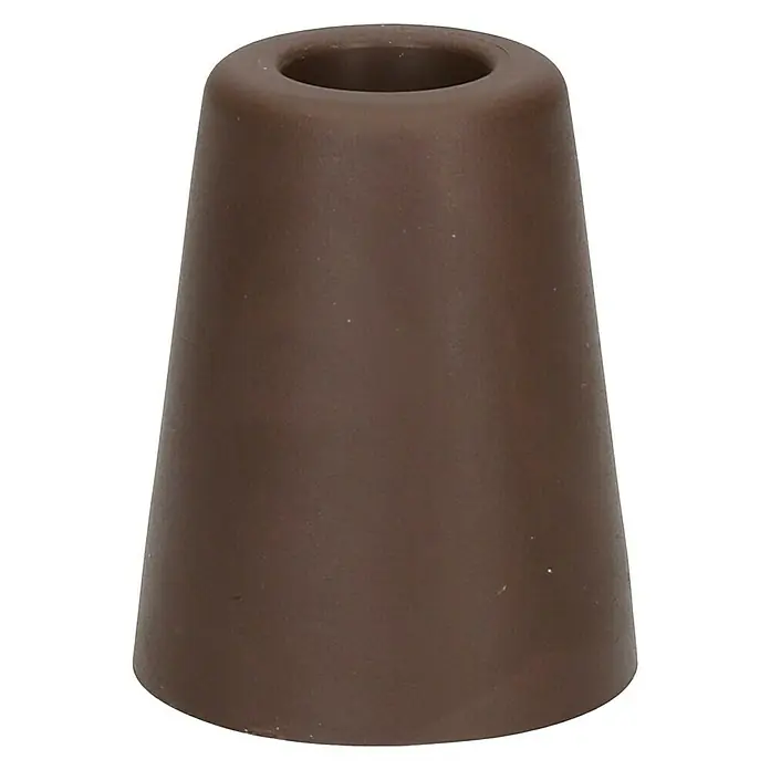 Türstopper schraubbar - Ø x H: 50 x 60 mm, Braun - Brauner Türstopper aus Gummi, konisch geformt mit Loch, ideal zum Schutz von Wänden und Möbeln vor Türschlägen.