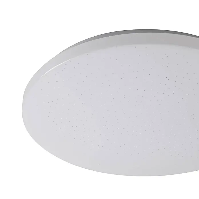 Lindby Deckenleuchte Astera - weiß / opal - Runde weiße LED-Deckenleuchte mit sternförmigem Diffusor, für Aufputzmontage.