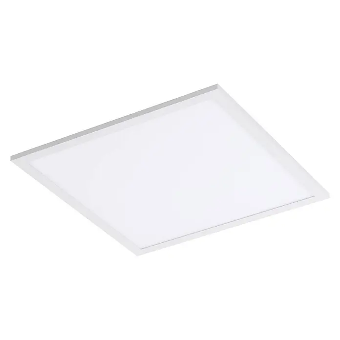Lindby LED-Panel Lamin - L x B x H: 39,5 x 39,5 x 5 cm, weiß / opal - Weißes quadratisches LED-Panel mit schlankem Rahmen.