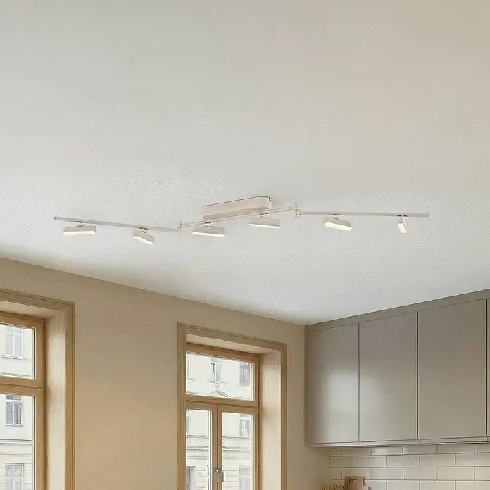 Lindby Deckenstrahler Eldrin - weiß / opal, weiß / opal - Weißes Deckenstrahlersystem mit mehreren verstellbaren Spots.