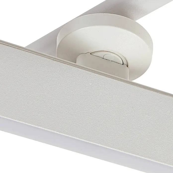 Lindby Deckenstrahler Eldrin - weiß / opal, weiß / opal - Weißes, strukturiertes Schienenleuchten-Bauteil mit Drehgelenk.