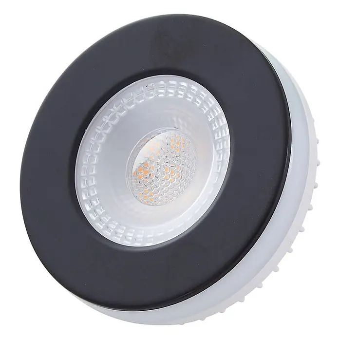 Lindby LED-Lampe Gx53 - Nicht Dimmbar, Neutralweiß, 380 lm, 4,8 W - Schwarz-weißer LED-Einbaustrahler mit sichtbaren LED-Chips.