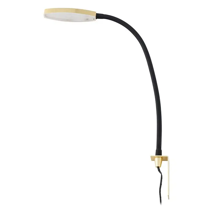 Lindby Wandleuchte Flexola - schwarz, messing / gold - Gold-schwarze flexible Wandleuchte mit flachem, rechteckigem Kopf, ideal zum Lesen oder als Akzentbeleuchtung.