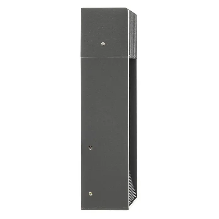 Lucande Außenwandleuchte Tavion - schwarz, schwarz, IP65 - Schlanke, dunkelgraue Pollerleuchte für den Außenbereich mit rechteckigem Design und integriertem LED-Licht.