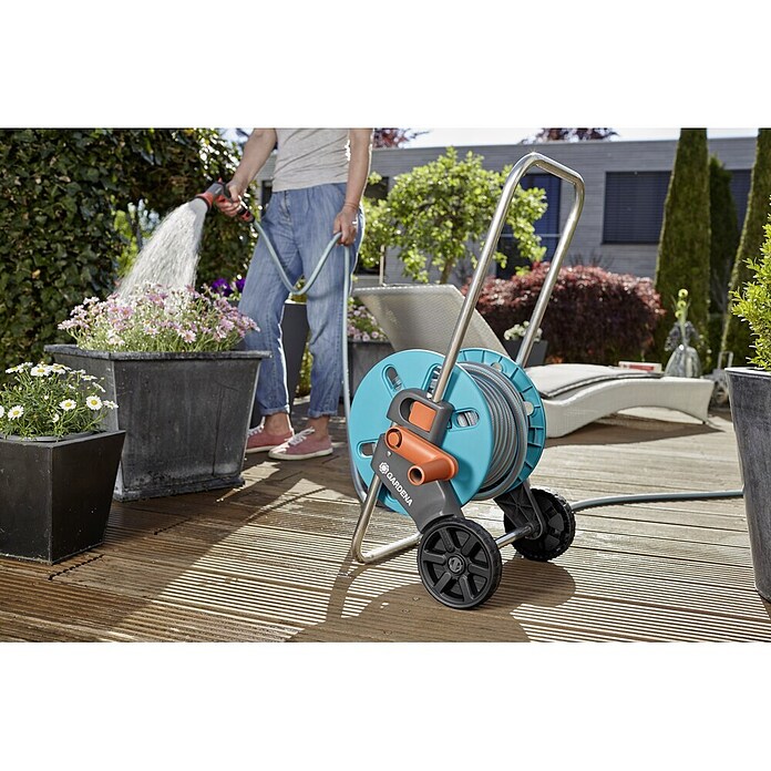 Gardena Kit carro portamangueras Aquaroll  (Longitud del tubo: 20 m)