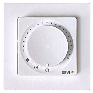 Devi Thermostat DEVIreg Basic (L x B x H: 8,5 x 8,5 x 2,4 cm, Geeignet für: Fußbodenheizungen)