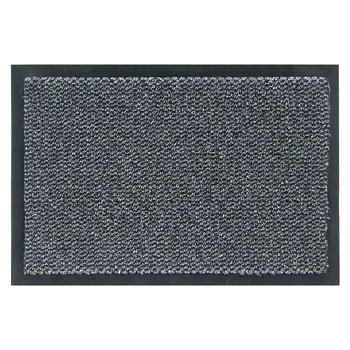 Astra Schmutzfangmatte Saphir - Grau, 150 x 90 cm - Graue Fußmatte mit schwarzem Rand. Die robuste Matte schützt Böden vor Schmutz und Feuchtigkeit und ist ideal für den Eingangsbereich.