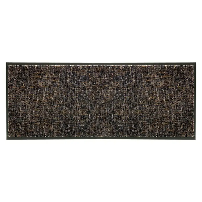 SCHÖNER WOHNEN-Kollektion Fußmatte Gitter - Anthrazit/Braun, 150 x 67 cm - Ein rechteckiger, dunkelbrauner Schmutzfänger mit einem groben Texturmuster, ideal für den Eingangsbereich, um Schmutz und Nässe zu stoppen.