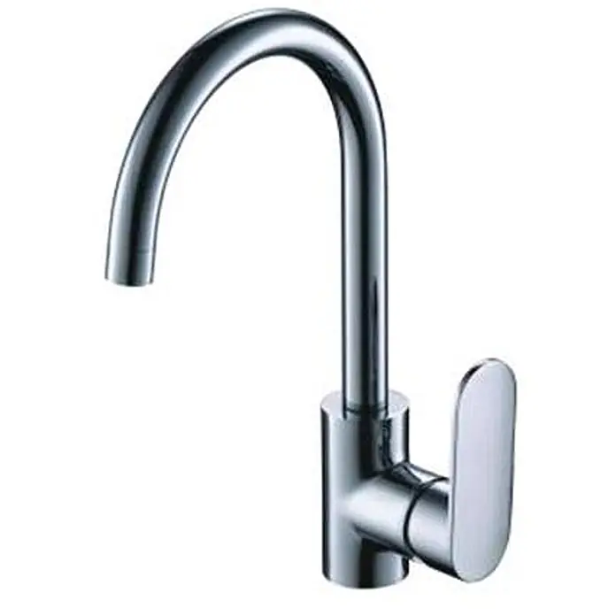 Beitz & Walz Spültischarmatur Beitz & Walz - Chrom - Moderner Chrom-Wasserhahn mit hohem Schwanenhalsauslauf und Einhebelgriff.