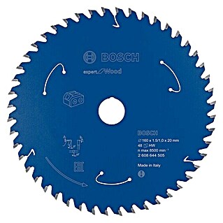 Bosch Kreissägeblatt Expert for Wood (Durchmesser: 160 mm, Bohrung: 20 mm, 48 Zähne)