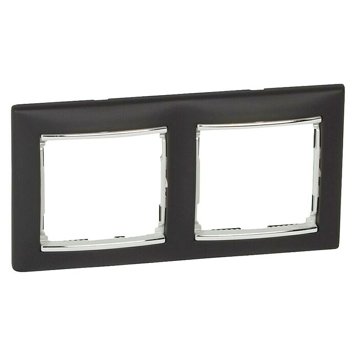 Legrand Abdeckrahmen Valena (Schwarz, 2-fach, Kunststoff, Unterputz)