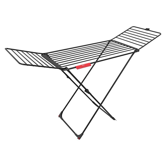 Vileda Tendedero con alas Extra Ultimate (Longitud cuerda de tender: 20 m, L x An x Al: 173 x 55,5 x 116 cm, Negro)