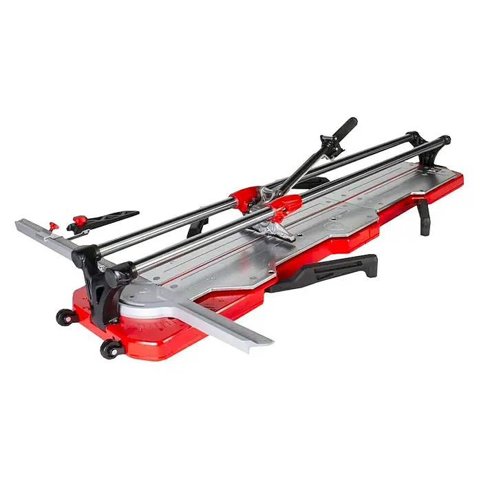 Rubi Cortador manual de azulejos TX 1250 MAX - Longitud de corte máx.: 1.250 mm, Espesor máx. de azulejo: 21 mm - Cortador de azulejos de alta calidad en rojo y plata. El aparato permite cortes precisos y es imprescindible para todo alicatador.