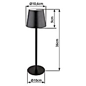 Globo Punjiva stolna svjetiljka Vannie  (Ø x V: 10,6 x 36 cm, Topla bijela, 3 W, IP44) | BAUHAUS