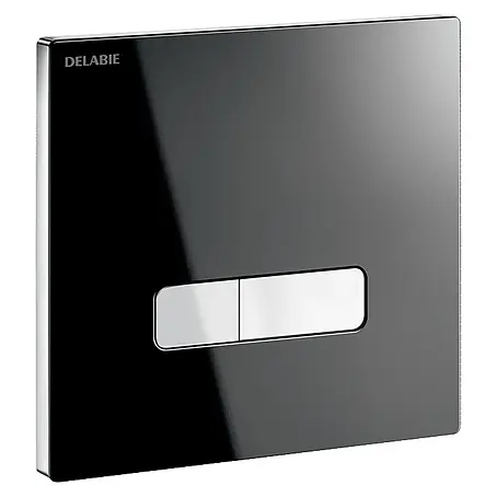 Delabie  Betätigungsplatte Delabie WC-DrSp. TEMPOFLUX 3, G3/4, UP,AB, Glas schw., 3l/6l, Set2/2