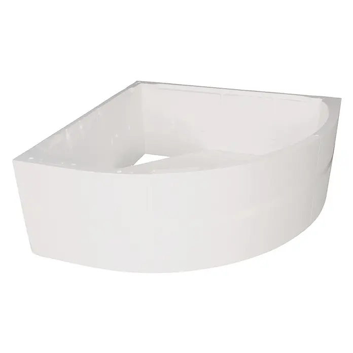 Calmwaters Eckbadewanne Curved Wellness -  - Weiße, gekrümmte EPS-Isolierform.