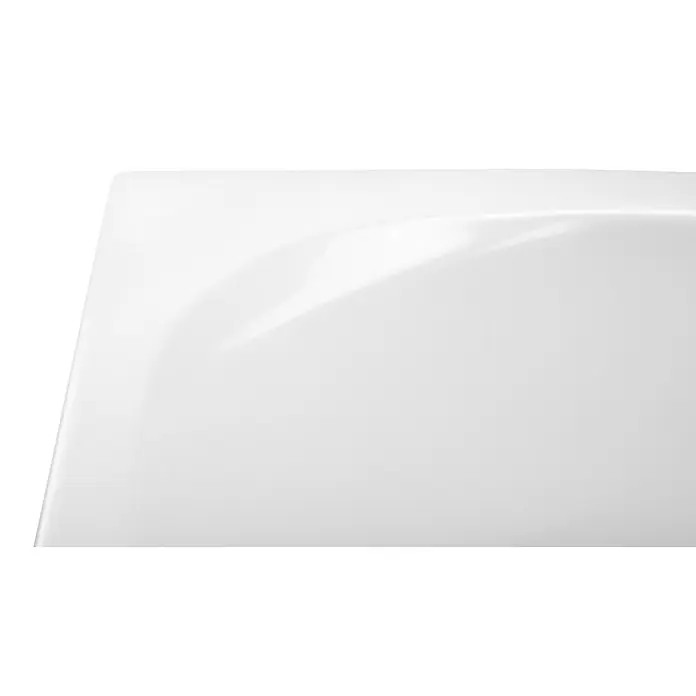 Calmwaters Eckbadewanne Curved Wellness -  - Weiße, glänzende, leicht gewölbte Oberfläche.