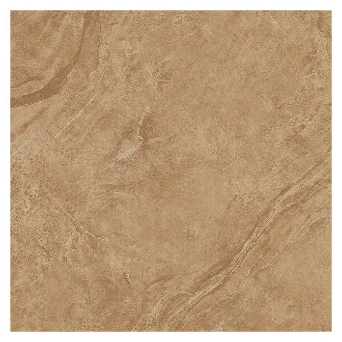 Feinsteinzeugfliese Geostone - 80 x 80 cm, Braun, Glänzend - Nahaufnahme einer beigen Keramikfliese mit Marmoreffekt, ideal für Boden- oder Wandbeläge, die eine warme und natürliche Atmosphäre schaffen.