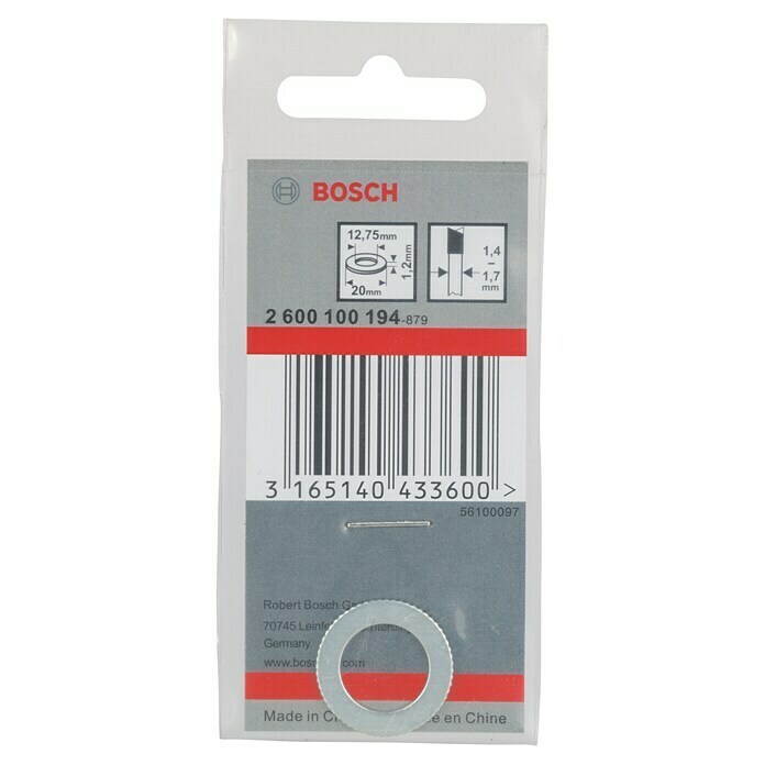 Bosch Reduzierring (Durchmesser: 20 mm, Bohrung: 12,75 mm, Stärke: 1,2 mm)