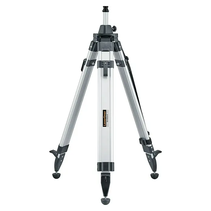Laserliner Stativ VarioStand - Arbeitshöhe: 93 cm - 180 cm, Stativ-Gewinde: ¼″ - Das Bild zeigt ein Laserliner VarioStand Stativ, das robust und für präzise Messungen konzipiert ist. Ideal für den professionellen Einsatz.