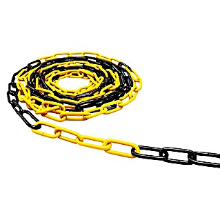 Stabilit Rundstahlkette Meterware (Durchmesser: 6 mm, Stahl, Schwarz/ Gelb)