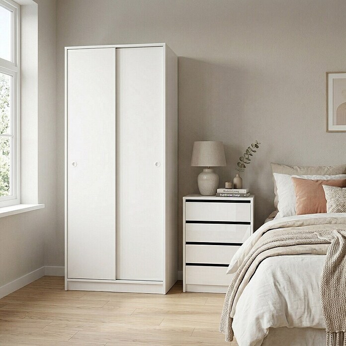 Muebles Pitarch Tibet Armario de puertas correderas (L x An x Al: 50 x 74 x 180 cm, Blanco) | BAUHAUS