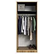 Muebles Pitarch Tibet Armario de puertas correderas (L x An x Al: 50 x 74 x 180 cm, Roble Kraft/Blanco) | BAUHAUS