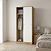 Muebles Pitarch Tibet Armario de puertas correderas (L x An x Al: 50 x 74 x 180 cm, Roble Kraft/Blanco) | BAUHAUS