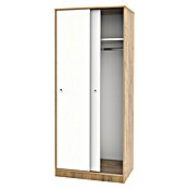 Muebles Pitarch Tibet Armario de puertas correderas (L x An x Al: 50 x 74 x 180 cm, Roble Kraft/Blanco) | BAUHAUS