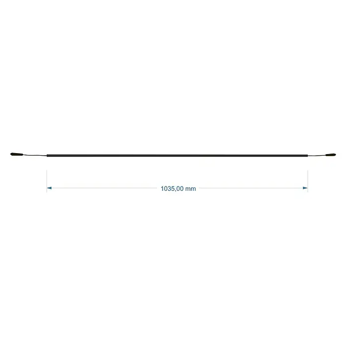 Direct Signs LED-Lichtleiste für Akustikpaneele - Länge: 103,5 cm, Lichtfarbe: Warmweiß, 8 W, 24 V - Dunkelgraue Stange, 1035 mm lang, mit Endverbindern.