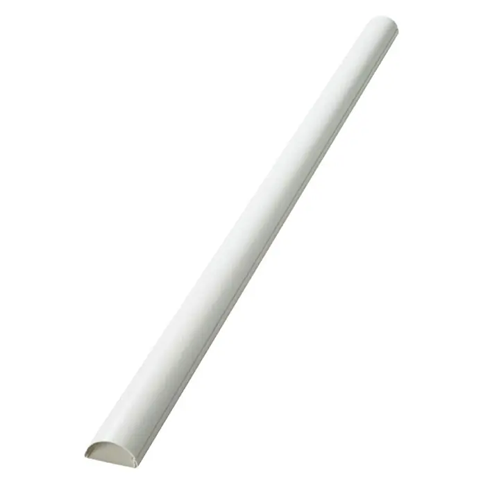D-Line Kabelkanal Halbrund - 1,5 m, 50 x 25 mm, Weiß - Weißer Kabelkanal zur sauberen und diskreten Verlegung von Kabeln in Innenräumen. Das halbrunde Profil sorgt für eine unauffällige Optik.