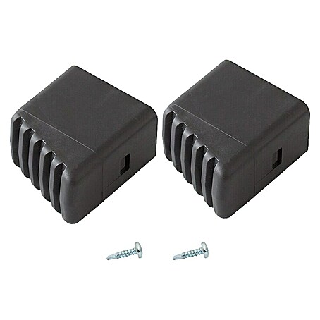 Krause Monto Fußkappen (L x B x H: 130 x 110 x 30 mm, Passend für: Holmgröße 33 x 20 mm)