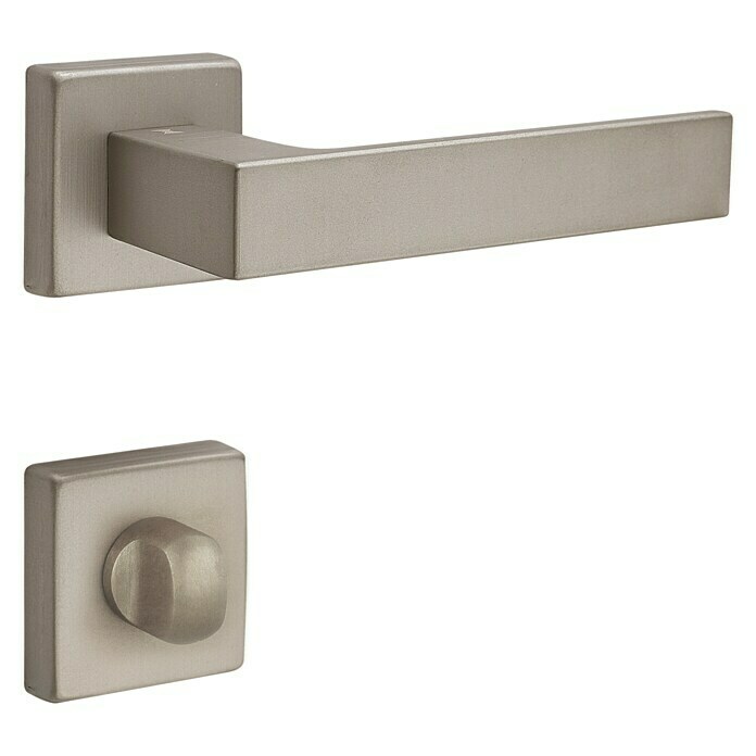 Diamond Doors Decoración de puerta para WC (Grosor de puerta: 40 - 45 mm, Cabeza ranurada / oliva SK / OL, Terciopelo gris)