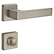 Diamond Doors Decoración de puerta para WC (Grosor de puerta: 40 - 45 mm, Cabeza ranurada / oliva SK / OL, Terciopelo gris)