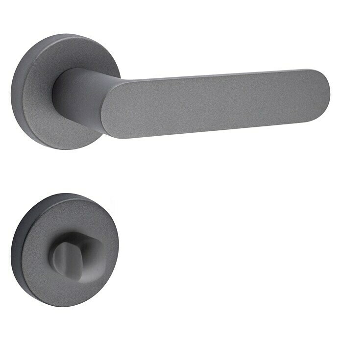 Diamond Doors WC-Türgarnitur (Türstärke: 40 - 45 mm, Schlitzkopf/Olive SK/OL, Anthrazit)