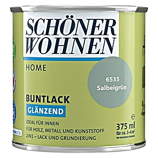 SCHÖNER WOHNEN-Farbe Home Buntlack (Salbeigrün, 375 ml, Glänzend)