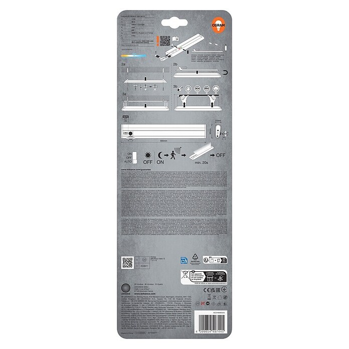LED-Unterbauleuchte (1,4 W, Kaltweiß, Länge: 300 mm, Betriebsart: Batteriebetrieben)