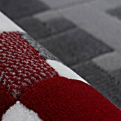 Kayoom Kurzflorteppich Vancouver 210 (Grau/Rot, 290 x 200 cm)