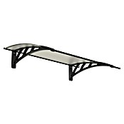 Palram Licht gebogen deurluifel (1.190 x 760 x 250 mm, Kleur drager: Antracietgrijs)