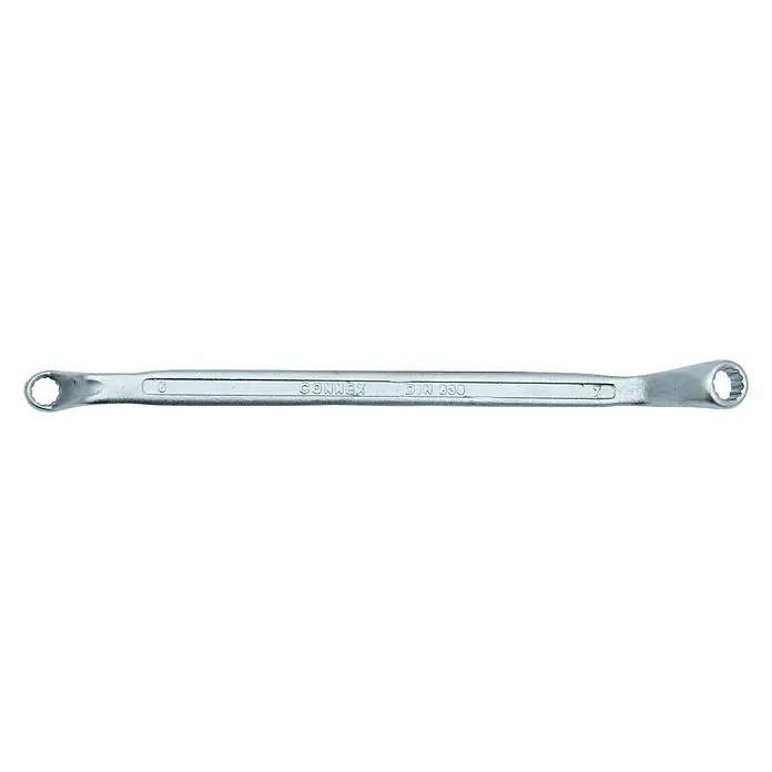 Connex Llave de anillo doble - Ancho de llave: 6 mm - 7 mm, DIN 838 - Llave de tubo Connex, DIN 838, tamaños 6 y 7, ideal para trabajos de atornillado precisos en taller o garaje.