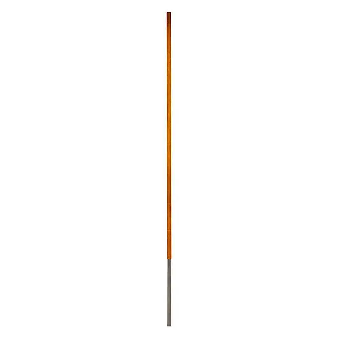 Home Deluxe Sichtschutzelement BUTTERFLY - Stahl, Orange - Zweiteiliger Dübel: oben braunes Holz, unten graues Metall.