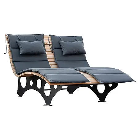 Home Deluxe  Gartenliege TAIGA inkl. 2 Auflagen