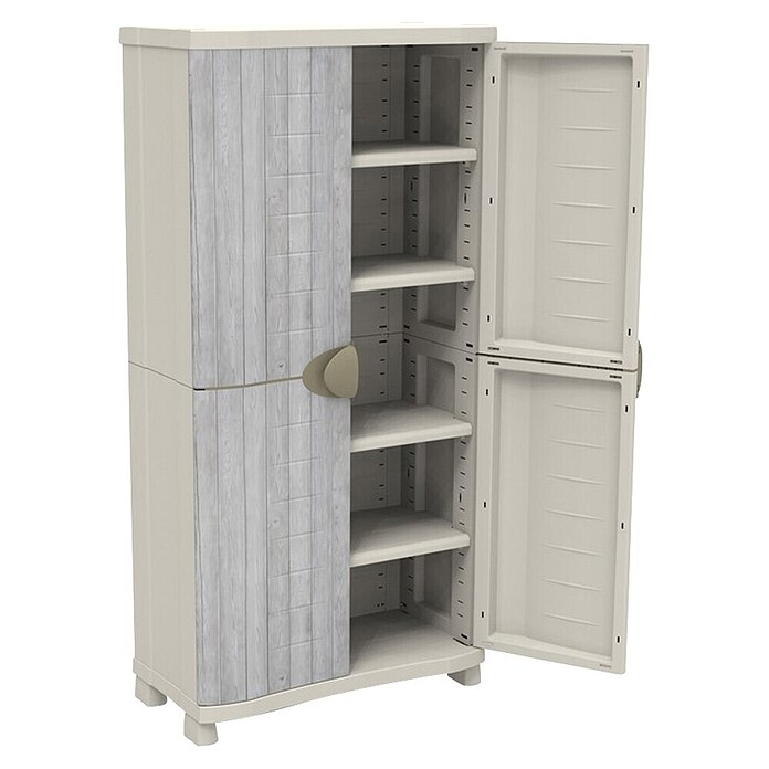 Plastiken Space Saver Armario multiusos de plástico  (L x An x Al: 45 cm x 90 mm x 184 cm, Nordic) | BAUHAUS